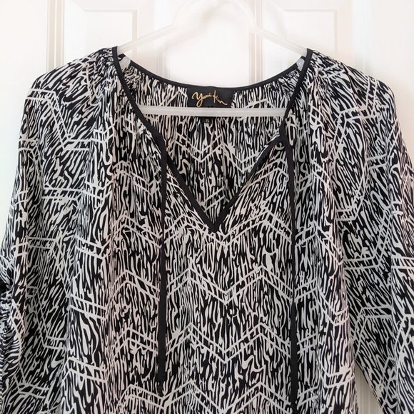 Yumi Kim Tie-Sleeve Silk Blouse - Picture 3 of 6